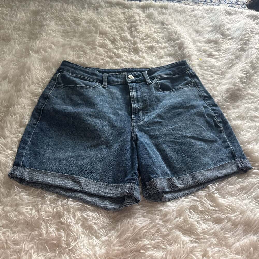 Old Navy‎ Women's Mid-Rise Cuffed Denim Shorts Size 8